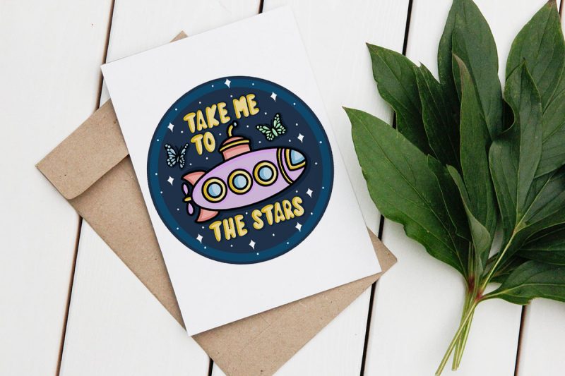 Card - Take me to the stars - Shop